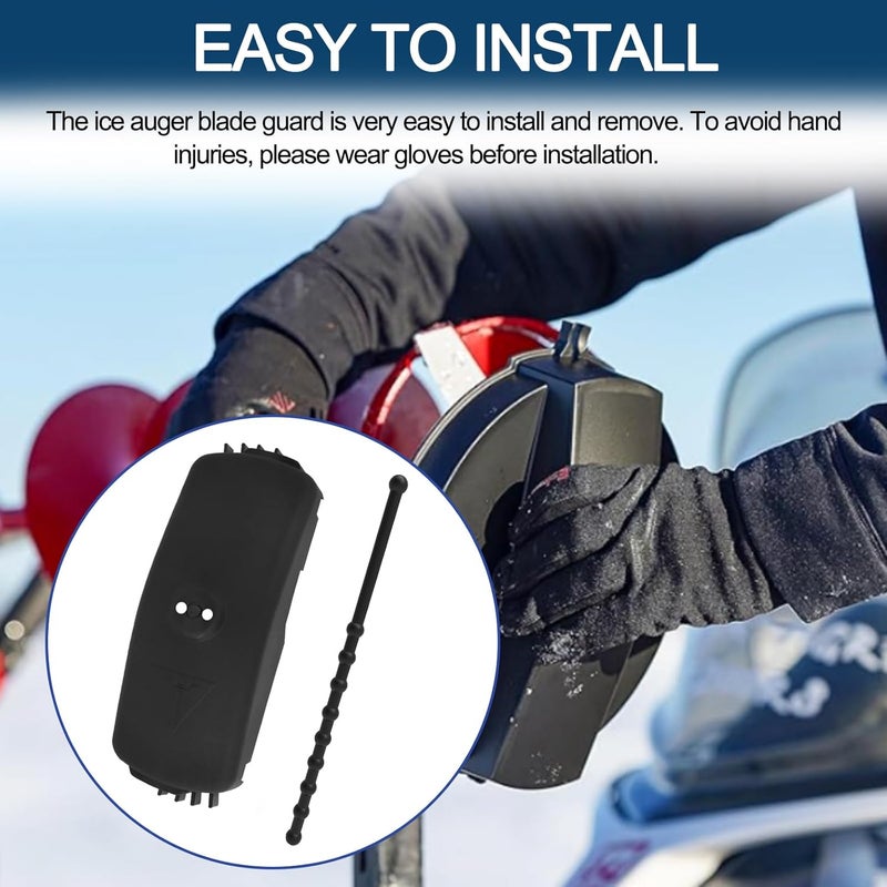 TJUNSENHARSH Ice Augers Lazer Blade Guard for StrikeMaster Ice Auger, Ice Fishing Auger Blades Guard 8-Inch, Black - Image 5